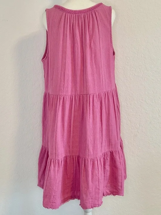Tommy Bahama Mykonos Textured Gauze Short Dress, Size L - Picture 6 of 11